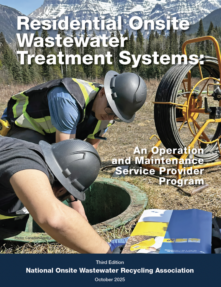 Residential Onsite Wastewater Treatment Systems: An Operation and Maintenance Service Provider Program